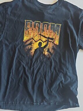 Evil Dead x Doom Mashup Shirt Ash Williams Army of Darkness TeeFury | Size XL